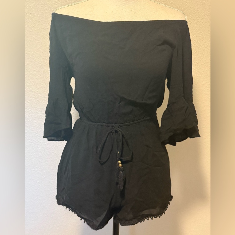 Hollister black romper size S